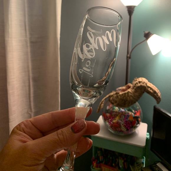 Custom Etched Champagne Flute - Picture 3 of 4